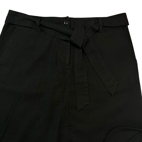 Talbots Women's‎ Size 10P Black Stretch Cotton Blend Tie Waist Utility Skirt - Picture 3 of 9